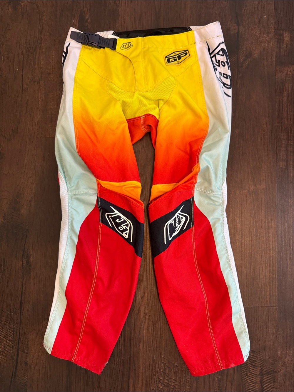 Troy Lee Designs GP Arc Motocross Pants Acid Yellow Red Youth 28 Racing Riding